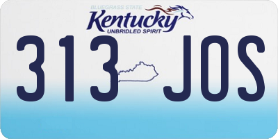 KY license plate 313JOS