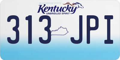 KY license plate 313JPI