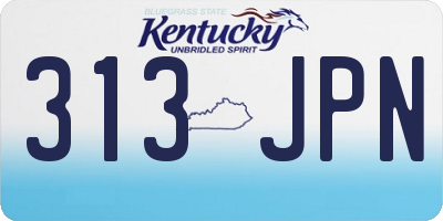 KY license plate 313JPN