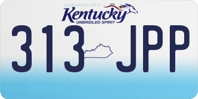 KY license plate 313JPP