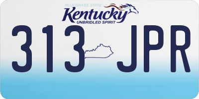 KY license plate 313JPR