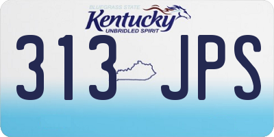 KY license plate 313JPS