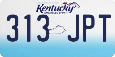 KY license plate 313JPT