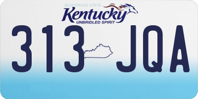 KY license plate 313JQA