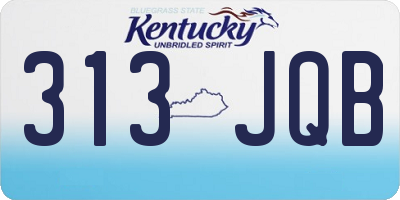 KY license plate 313JQB