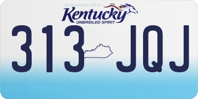 KY license plate 313JQJ