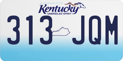 KY license plate 313JQM