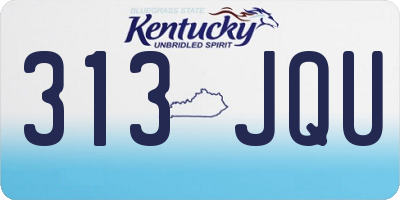 KY license plate 313JQU
