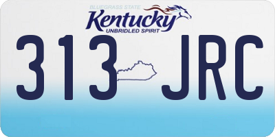 KY license plate 313JRC
