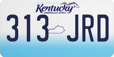 KY license plate 313JRD