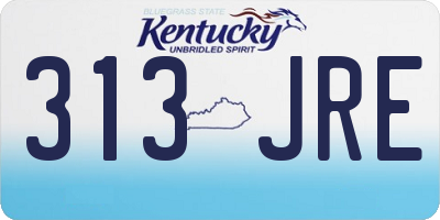 KY license plate 313JRE