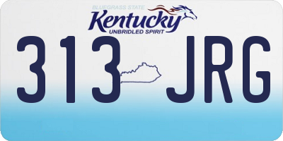 KY license plate 313JRG