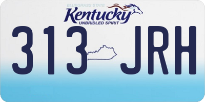 KY license plate 313JRH