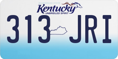 KY license plate 313JRI