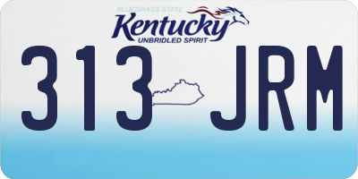 KY license plate 313JRM