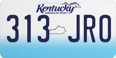 KY license plate 313JRO