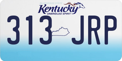 KY license plate 313JRP