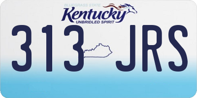 KY license plate 313JRS