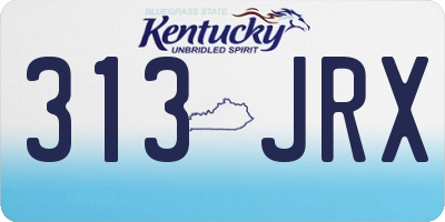 KY license plate 313JRX