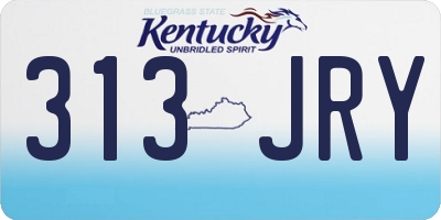 KY license plate 313JRY