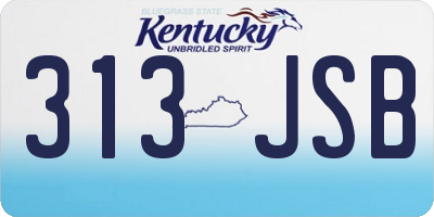 KY license plate 313JSB