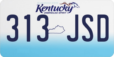 KY license plate 313JSD