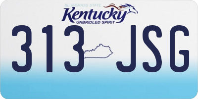 KY license plate 313JSG