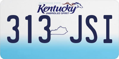 KY license plate 313JSI