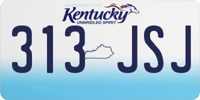 KY license plate 313JSJ