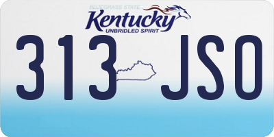 KY license plate 313JSO