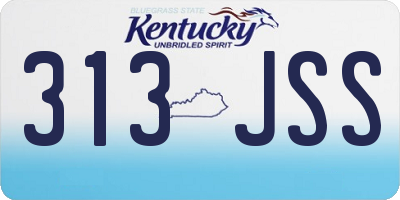 KY license plate 313JSS