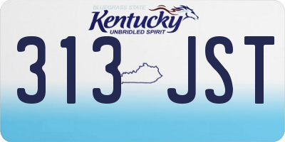 KY license plate 313JST