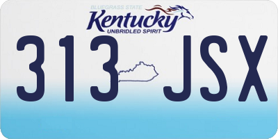 KY license plate 313JSX
