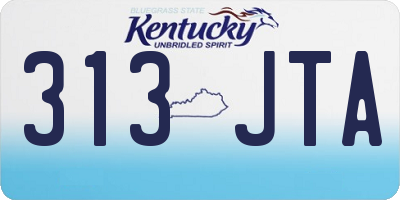KY license plate 313JTA