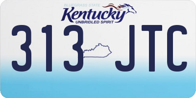 KY license plate 313JTC