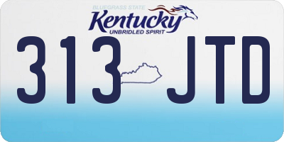 KY license plate 313JTD