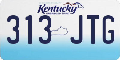 KY license plate 313JTG