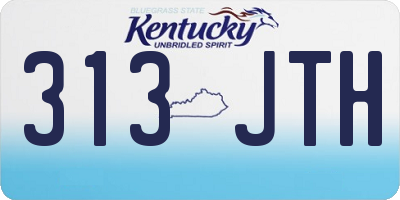 KY license plate 313JTH