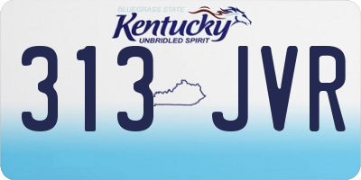 KY license plate 313JVR