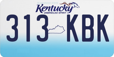 KY license plate 313KBK