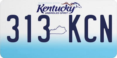 KY license plate 313KCN