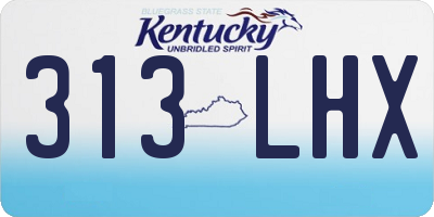 KY license plate 313LHX