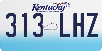 KY license plate 313LHZ