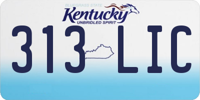 KY license plate 313LIC