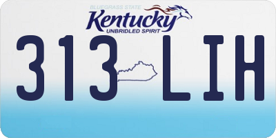 KY license plate 313LIH