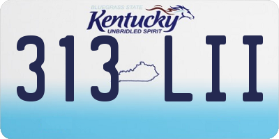 KY license plate 313LII