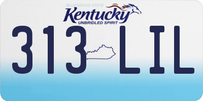 KY license plate 313LIL