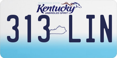 KY license plate 313LIN