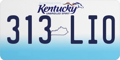 KY license plate 313LIO