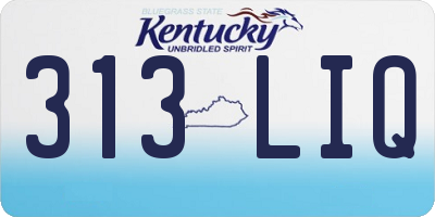 KY license plate 313LIQ